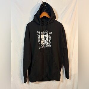 Black Graphic Pullover Hoodie - Unbranded - Good Times Bad Times